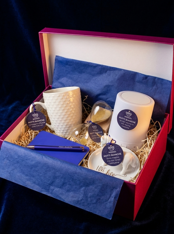 Mood Box Notti Bianche OggiComeMiGira box regalo originale creativa idea regalo