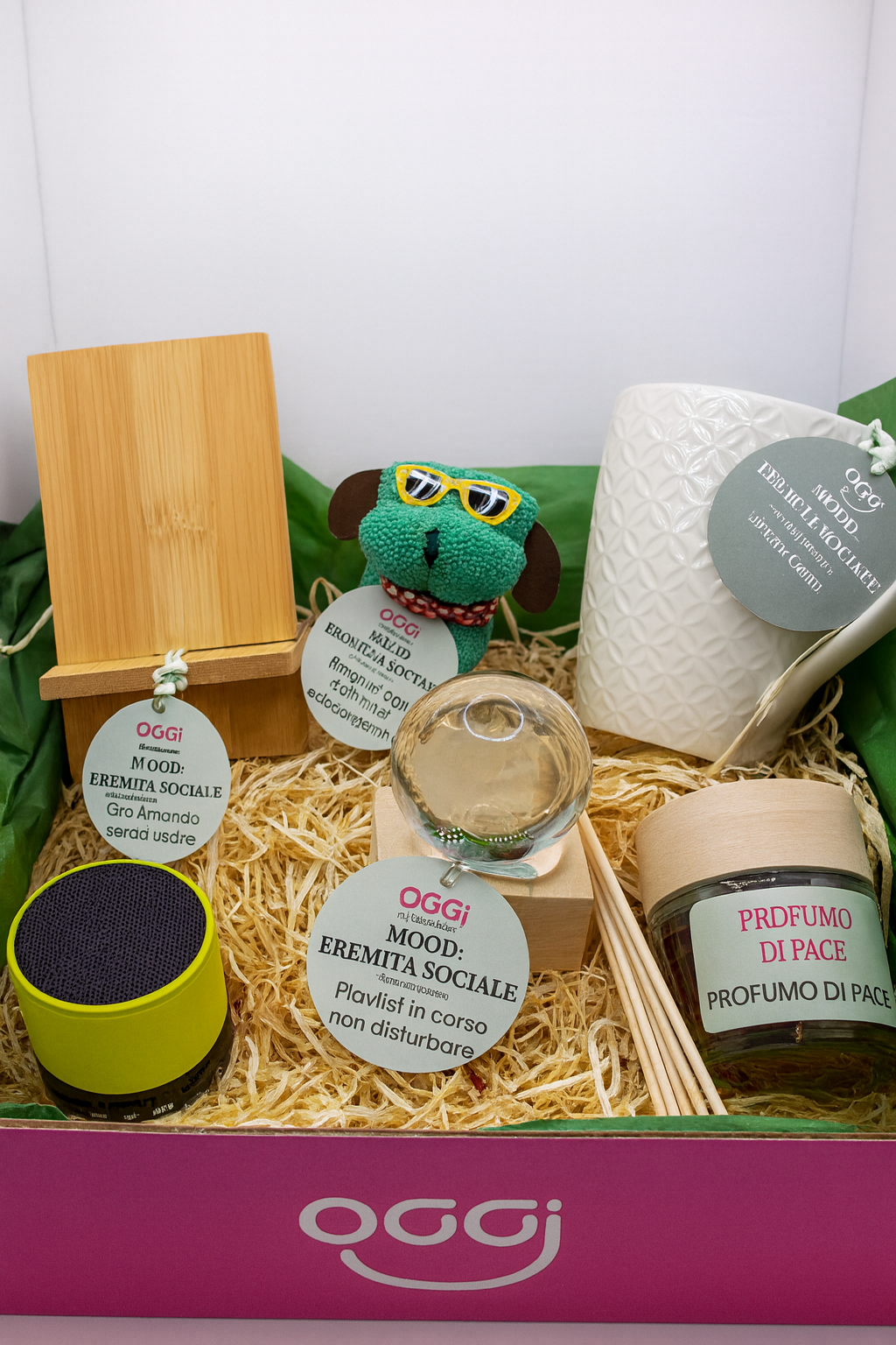 Mood Box regalo ironico eremita sociale. Oggicomemigira