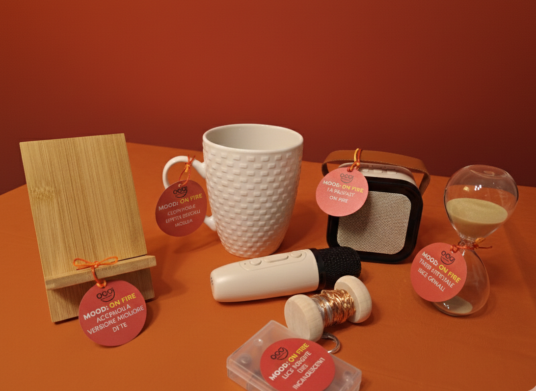 Box regalo mood ON FIRE con tazza, bobina LED e speaker karaoke