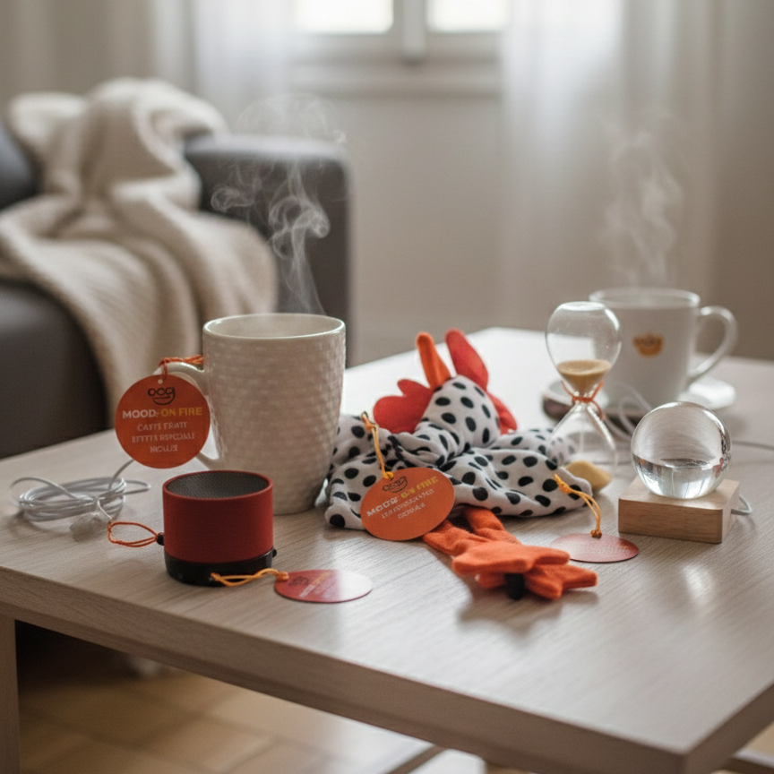 Mood Box On Fire Intenso lifestyle set completo con tutti gli accessori - Box regalo originale energica OggiComeMiGira
