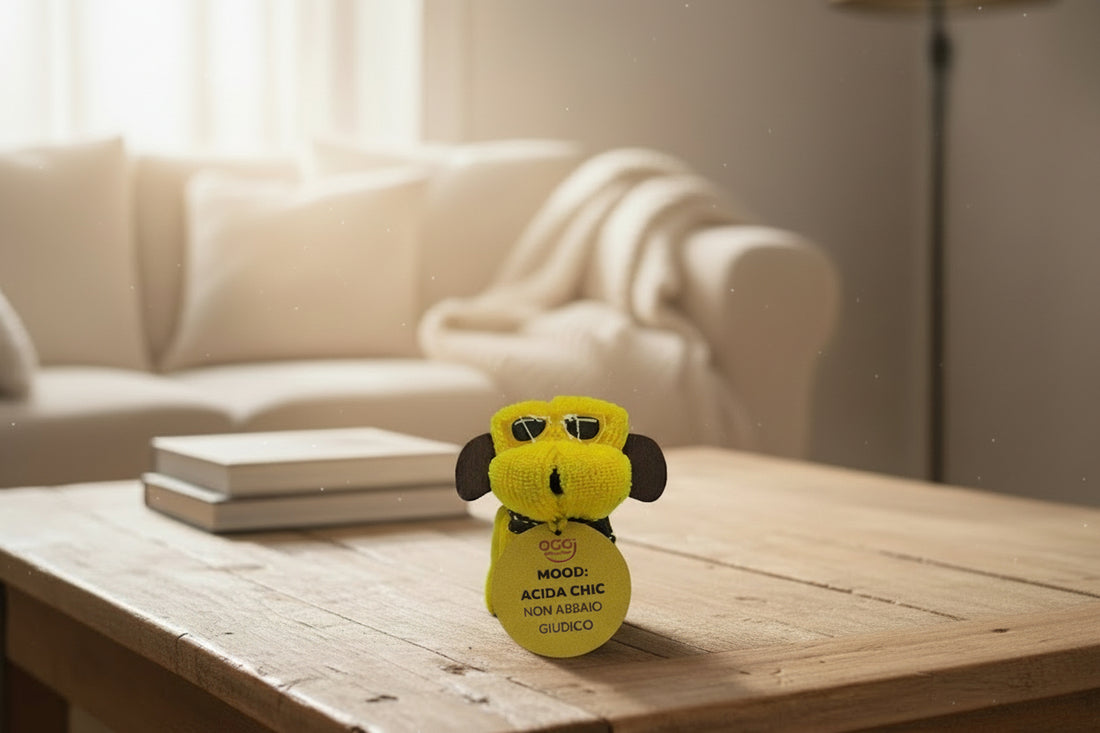 Asciugamano cagnolino con frase non abbaio giudico - Mood Box Acida Chic OggiComeMiGira